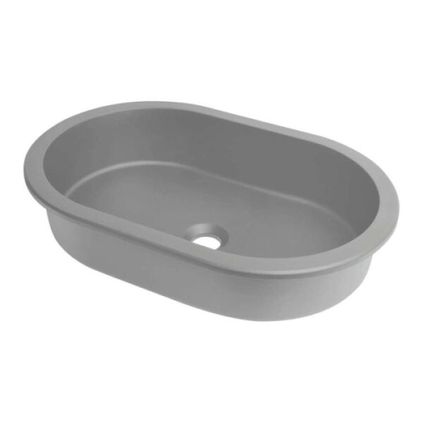 Lavabo incasso Idrostile Studio Design 390x145 mm grigio metallizzato