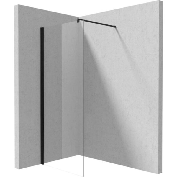 Parete doccia walk-in Idrostile 800x2000 mm nero