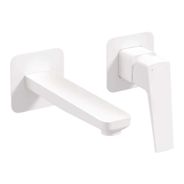 Miscelatore lavabo Placetas a incasso a parete bianco