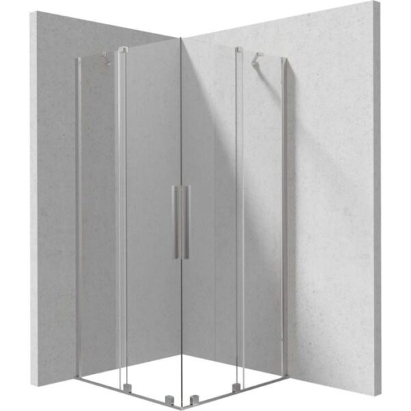 Cabina doccia quadrata Cabaiguán Idrostile vetro 6 mm 800x1950 mm acciaio