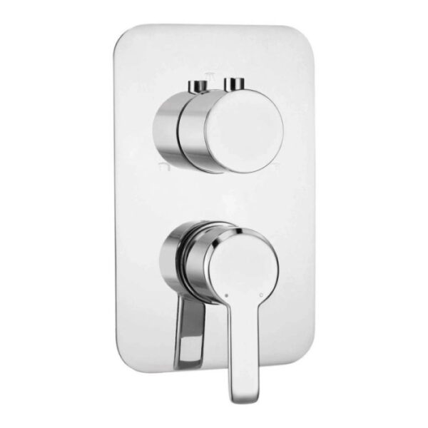Piastra esterna per box miscelatore Idrostile serie Rodas cromo lucido