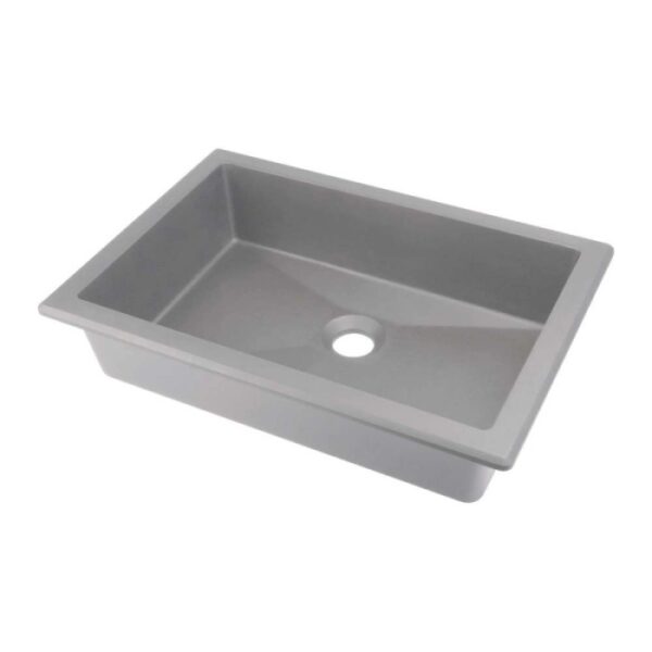 Lavabo da incasso granito Puerto Padre Idrostile 500x140 mm Grigio metallizzato