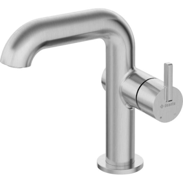 Miscelatore lavabo Limonar con bocca rettangolare acciaio spazzolato