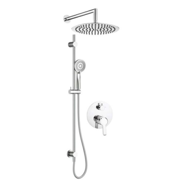 Set doccia incasso con asta e soffione Idrostile cromo