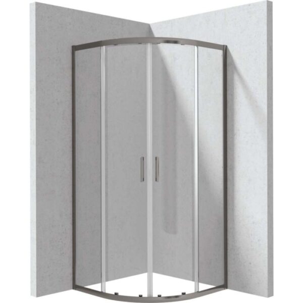 Cabina doccia semicircolare Zulueta Idrostile 800x1950 mm titanio