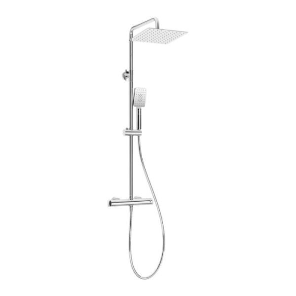 Colonna doccia miscelatore termostatico Idrostile cromo 200x200 mm