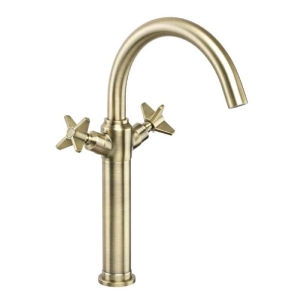 Miscelatore lavabo Madruga alto in ottone H80 L270 P400 mm