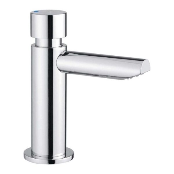 Miscelatore lavabo a chiusura automatica cromo L14,5xP21x H7,5cm