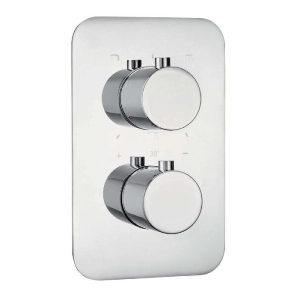 Piastra esterna per box termostatico Idrostile serie Batabanó cromo lucido