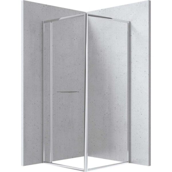Cabina doccia quadrata Placetas Idrostile Punk vetro trasp 800x2000 mm cromo