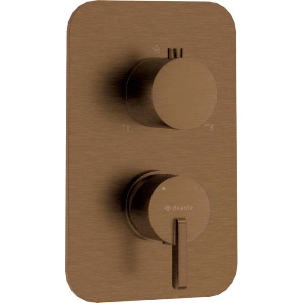 Piastra esterna per box miscelatore Idrostile serie Limonar bronzo spazzolato