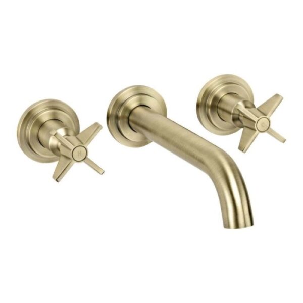 Miscelatore lavabo Madruga a incasso a parete in ottone H70 L270 P270 mm