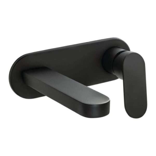 Miscelatore lavabo Batabanó a incasso a parete nero L210xP255mm H75mm