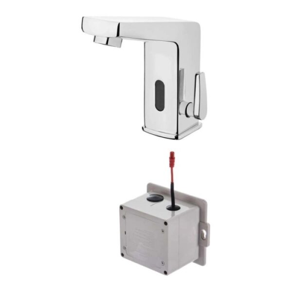 Miscelatore lavabo Moa senza contatto con controllo temp. 4xAA cromo