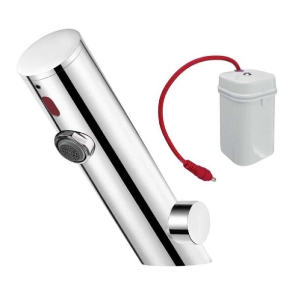 Miscelatore lavabo Catalina controllo temp.4xAA acciaio lucido