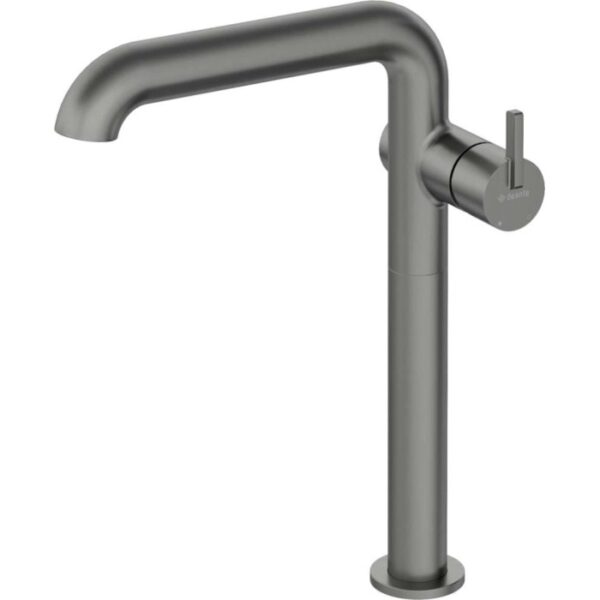 Miscelatore lavabo Limonar alto con bocca rettangolare titanio
