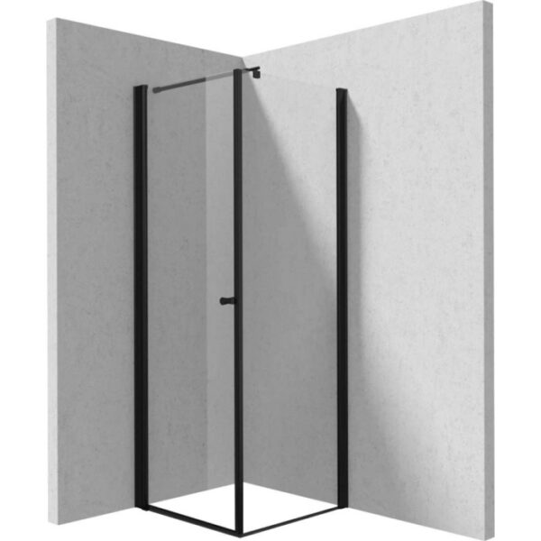 Cabina doccia quadrata Coliseo Idrostile vetro 8 mm 900x2000 mm nero