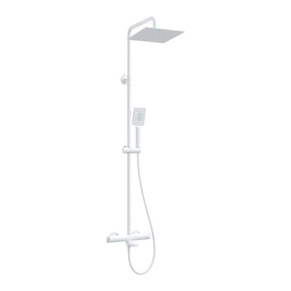 Colonna doccia miscelatore vasca termostatico Idrostile oro bianco 250x250 mm