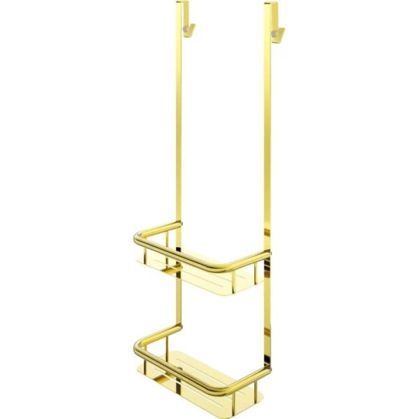Mensola doccia Idrostile con ganci 276x762 mm oro