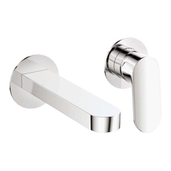 Miscelatore lavabo Batabanó a incasso a parete cromo H80 L260 P210 mm