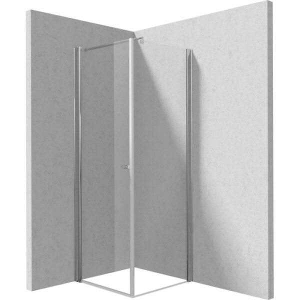Cabina doccia quadrata Coliseo Idrostile vetro 8 mm 900x2000 mm cromo