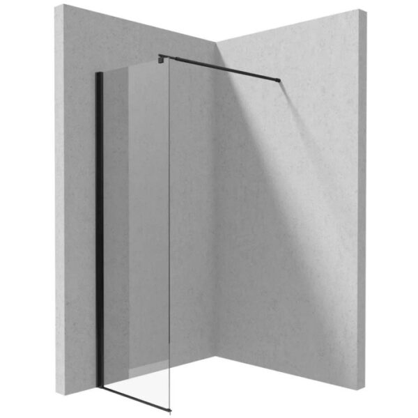 Parete doccia walk-in Idrostile 700x2000 mm nero