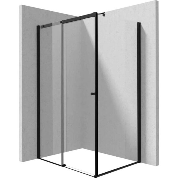 Cabina doccia rettangolare Coliseo Idrostile vetro 6 mm 1000x2000 mm nero