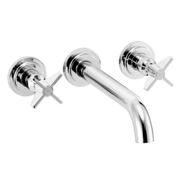Miscelatore lavabo Madruga a incasso a parete cromo H70 L270 P270 mm