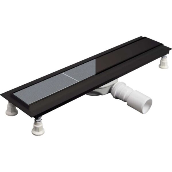 Canaletta scarico universale Idrostile alluminio 60 cm nero