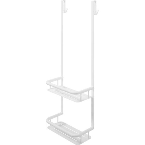 Mensola doccia Idrostile con ganci 276x762 mm bianco