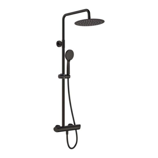 Colonna doccia miscelatore Idrostile serie Rodas regolabile Ø250 mm nero