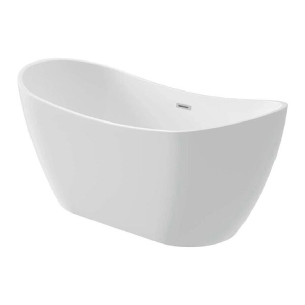 Vasca freestanding ovale Rodas 170 cm bianco in acrilico