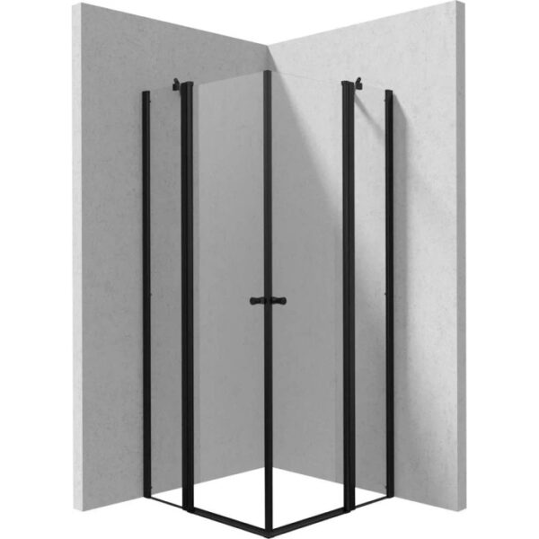 Cabina doccia quadrata Coliseo Idrostile Cabaiguán 900x2000 mm nero