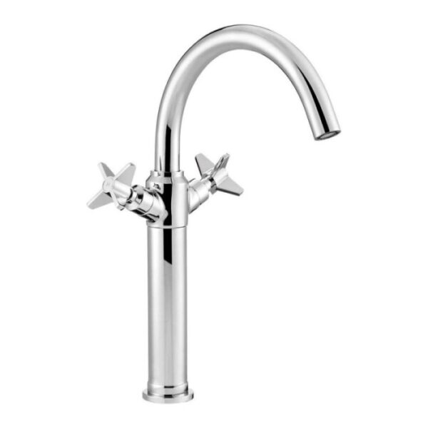 Miscelatore lavabo Madruga alto cromo H80 L270 P400 mm