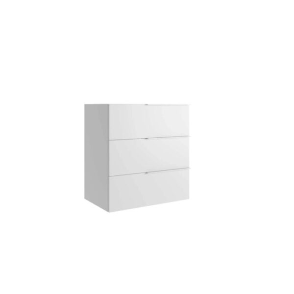 Mobile bagno base 3 cassetti a terra Caren h.75 l.70 p.46 cm acero