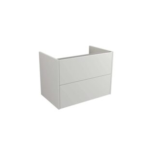 t.b.t. Mobile bagno sospeso grigio con due cassetti.