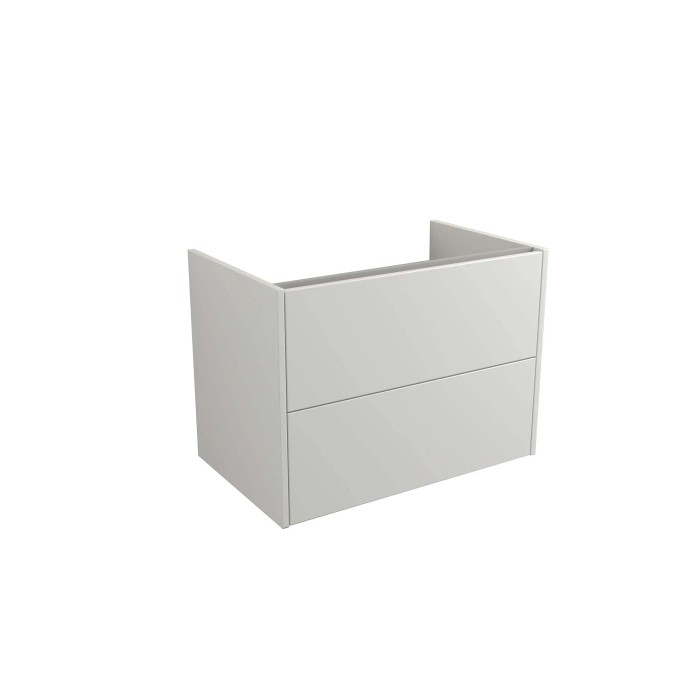 t.b.t. Mobile bagno sospeso grigio con due cassetti.