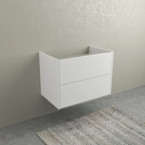 Mobile bagno sospeso t.b.t. bianco con due cassetti.