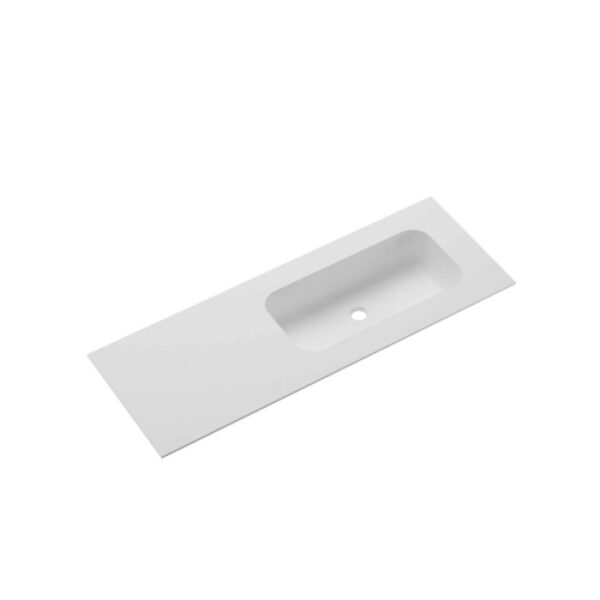Top Obisurface Caren b. opaco con vasca lavabo sp.1 cm 135,5x46,5 cm