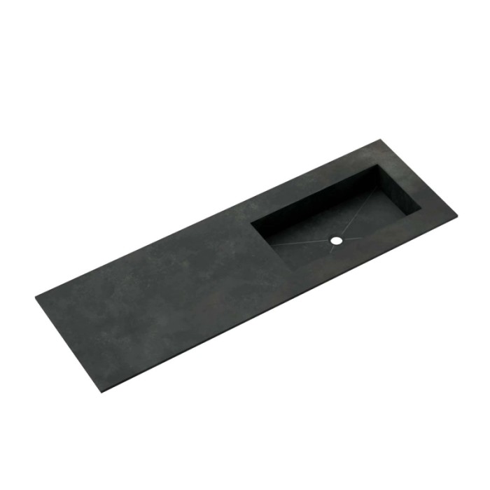 Top bagno gres Caren fascia "A" con vasca integrata sp 1,2 cm 85,5x46,5 cm