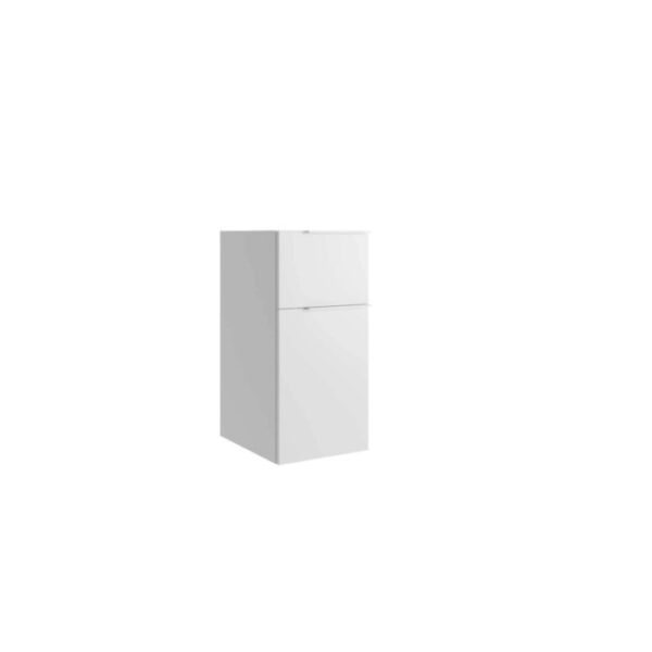 Mobile bagno base terra Caren 1 cassetto e 1 anta 75x35x50,8 cm acero
