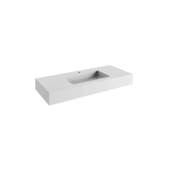 Top Obisurface Caren con vasca integrata sp.14 cm 135,5x51,2 cm