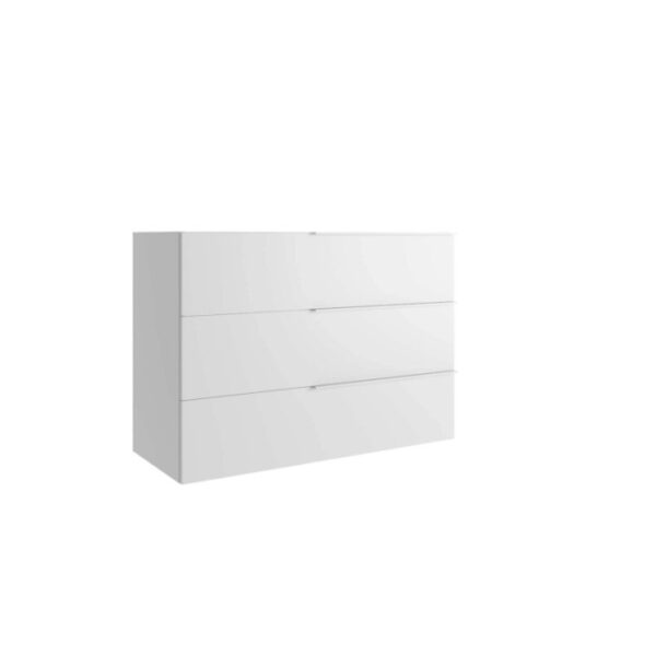 Mobile bagno base lavabo a terra 3 cassetti Caren h.75 l.105 p.46 cm acero