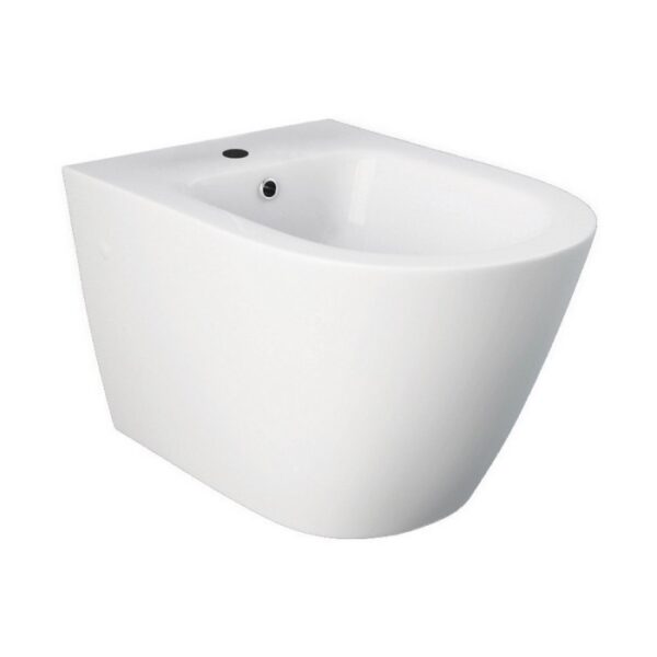 Bidet bianco sospeso.