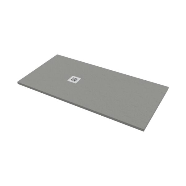 Piatto doccia grigio t.b.t. con scarico quadrato. Ideale per bagni moderni.