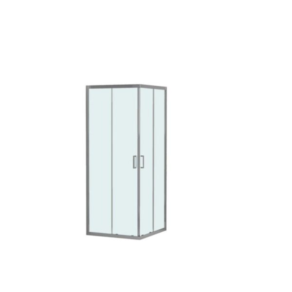 Box doccia angolare scorrevole 2 ante estensione cm 77-79/117-119 cromo