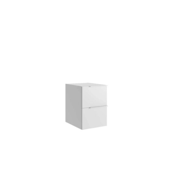 Mobile bagno base sospesa 2 cassetti Caren h.50 l.35 p.46 cm bianco
