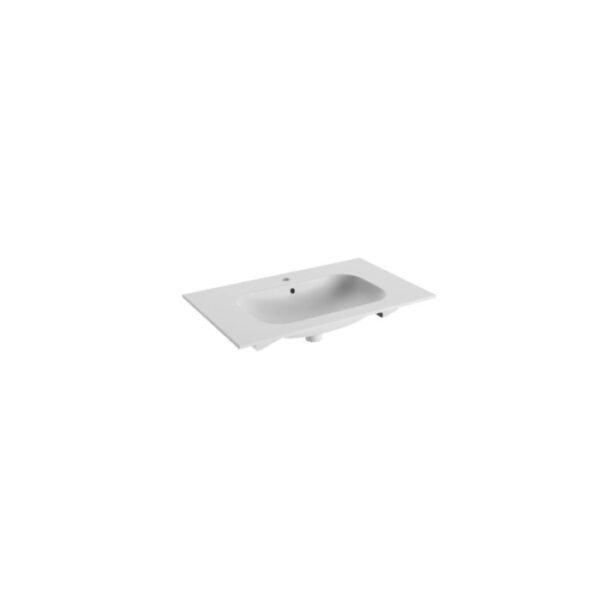Mobile bagno consolle Caren bianco lucido l.70,5 h.14,3 p.51,5 cm