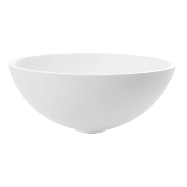Lavabo da appoggio bianco, forma rotonda. Design moderno per il tuo bagno.
