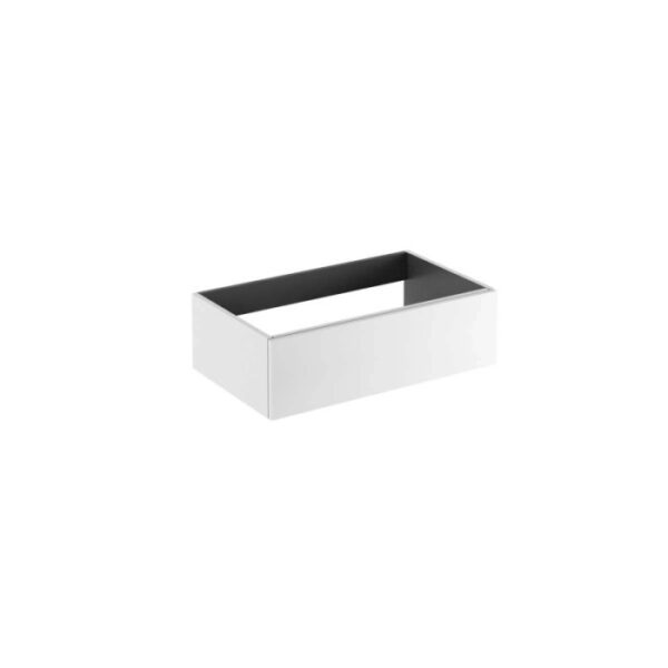 Mobile bagno base sospesa lavabo Caren 1 cassetto 25x95x45,8 cm acero